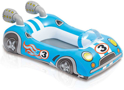 

SWASH Kiddie water Float Pool Cruiser sports car shape for 3-6 year kids Inflatable Pool Accessory(Blue)