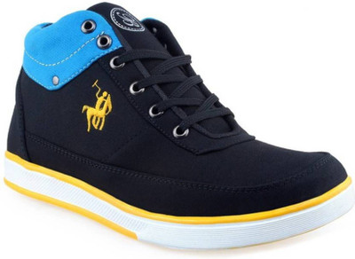 

U2Shoes Boys Lace Sneakers(Blue, Hor.yellow
