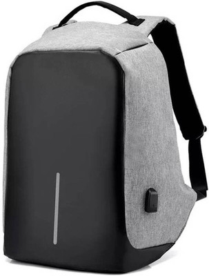

LOUIS CARON Grey Anti Theft Water Proof Laptop Backpack with Charging Point 25 L Backpack (Grey) 25 L Backpack(Grey, Black)