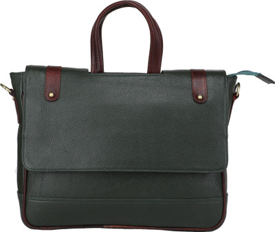 

Leather Giant 15 inch Expandable Laptop Messenger Bag(Green), Gr