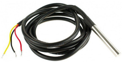 

SunRobotics DS18B20 Digital Temperature Sensor Probe Waterproof 100cm Wire Cable for Arduino and Other MCU(Black)