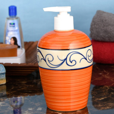

Sforzi Ceramic soap dispenser 450 ml Lotion, Shampoo, Soap Dispenser(Multicolor)