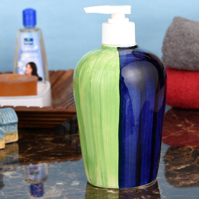 

Sforzi Ceramic soap dispenser 450 ml Lotion, Shampoo, Soap Dispenser(Multicolor)