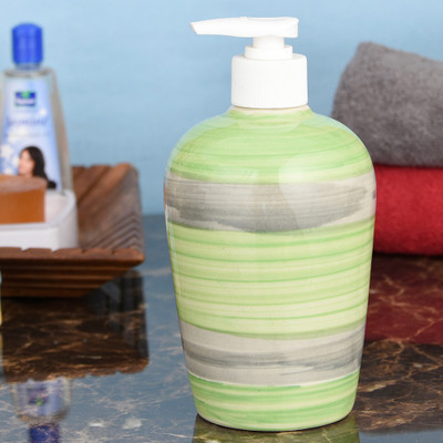 

Sforzi Ceramic soap dispenser 450 ml Lotion, Shampoo, Soap Dispenser(Multicolor)