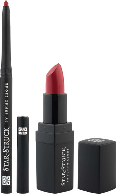 

Star Struck By Sunny Leone -Cherry Bomb, 2pc Lip Kit (Intense Matte Lip Color, Longwear Lip Liner)(Pack of 2)