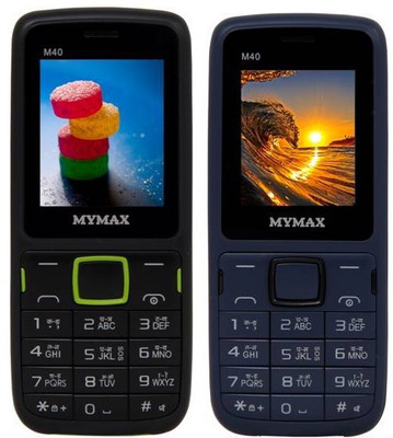 

Mymax M40 Combo of Two Mobiles(Black, Green & Blue)