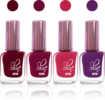 

Seven 7 seas cosmetics makeup shine matte nail polish combo set of 4 multicolor(Pack of 4)