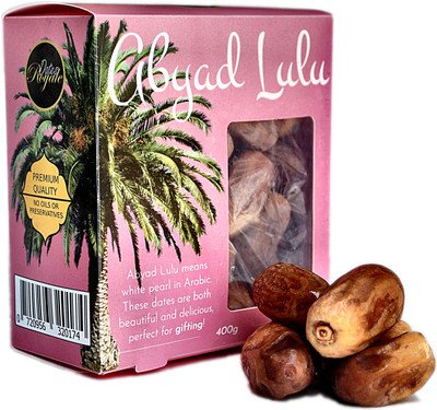 

DatesRoyale Abyad Lulu (White Pearl) Saudi Arabian Dates(400 g, Box)