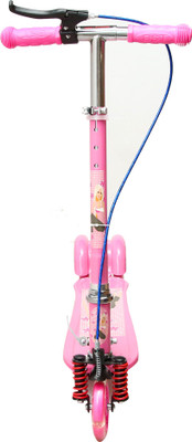 

Wembley Kids Pink Folderable 3 Wheeler Scooty with Front Suspension Wide Foot Space and Hand Brake(Pink)