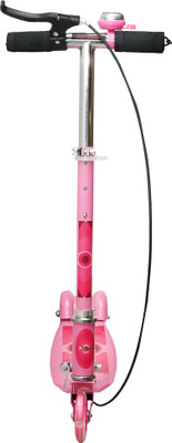 

Wembley Kids Pink Folderable & Adjustable 3 Wheeler Scooty with Wide Foot Space Hand Brake and Attractive Bell(Pink)