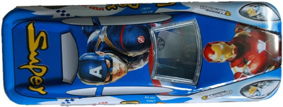 

Koochiekoo CA-01 Pencil Box Art Metal Pencil Boxes(Set of 10, Blue)