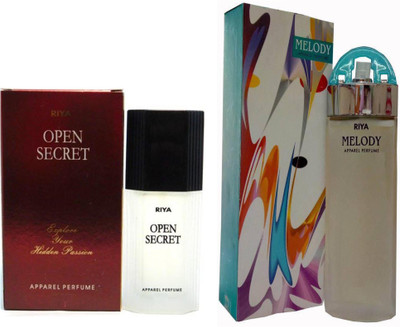 

Riya MELODY PERFUME 100 ML + OPEN SECRET PERFUME 30 ML Eau de Parfum - 30 ml(For Men & Women)