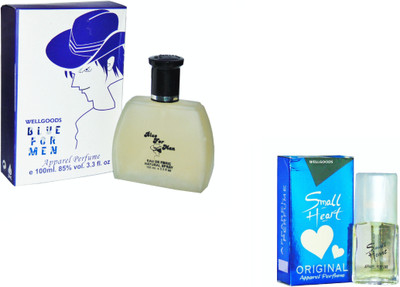 

Wellgoods Set of (2) Blue For Men ~ Small Heart Blue --120ml Eau de Parfum - 120 ml(For Men & Women)