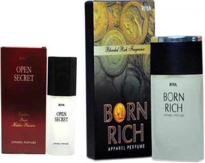 

Riya BORN RICH PERFUME 100 ML + OPEN SECRET PERFUME 30 ML Eau de Parfum - 30 ml(For Men & Women)
