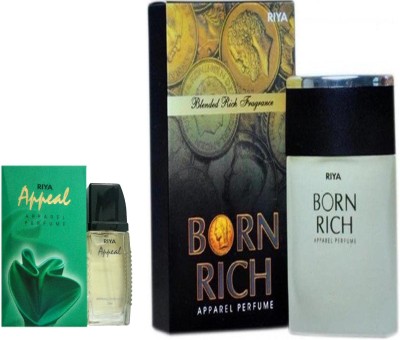 

Riya BORN RICH PERFUME 100 ML + APPEAL PERFUME 30 ML Eau de Parfum - 30 ml(For Men & Women)