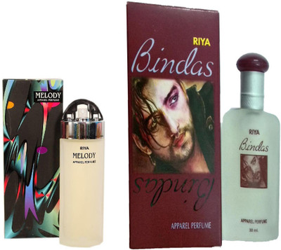 

Riya BINDAS PERFUME 100 ML + BLACK MELODY PERFUME 30 ML Eau de Parfum - 30 ml(For Men & Women)