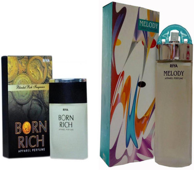 Riya MELODY PERFUME 100 ML + BORN RICH PERFUME 30 M Eau de Parfum - 30 ml(For Men & Women)