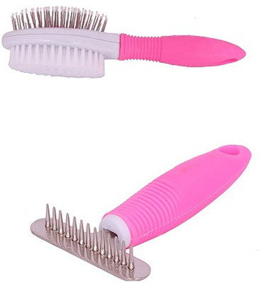 

Sri Imported High Quality Grooming Pet Dog Shedding Hair Brush With Double Sided Pin Dog Brush With Soft Handle Plain/ Bristle Brushes for Dog