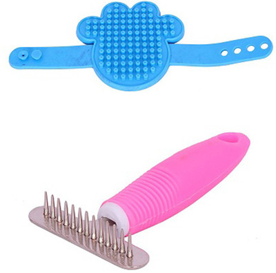 

SRI Shedding Grooming Hair Brush With Grooming Glove Bath Brush For Dogs Basic Comb for Dog