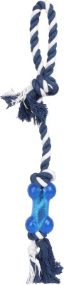 

SRI Non-Toxic Puppy Cats Chew Toy with A Tug- Knotted Cotton Chew Rope Toy-17 Inches (Navy Blue) Cotton Soft Toy For Dog & Cat