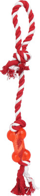 

Sri High Quality Non-Toxic Puppy Cats Chew Toy With A Tug- Knotted Cotton Chew Rope Toy-17 Inches (Red) Cotton Soft Toy For Dog & Cat