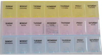 

Sukot 7 Day 21 Case Pill Box Pill Case Medicine Container Medicine Box Pill Storage Box Pill Box(Multicolor)