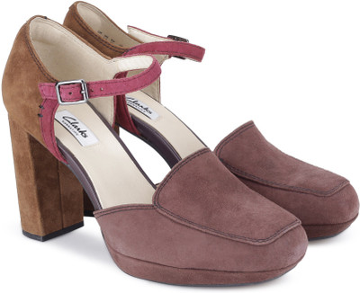 

Clarks Women Aubergine Heels
