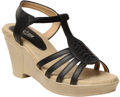 MSC Women Black Wedges
