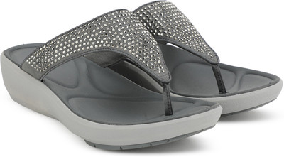 

Clarks Women Silver Synthetic Flats