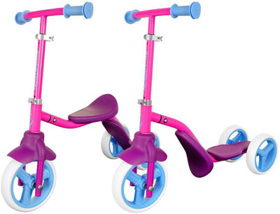 

SWAGTRON K2 Toddler 3 Wheel Scooter & Ride-On Balance Trike 2-in-1 Adjustable & Transforms In Seconds Manual Scooter(Pink, Blue, Yellow)