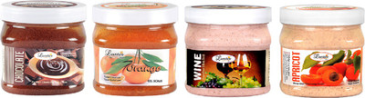 

Luster Gel & Cream Scrub (CHOCOLATE + ORANGE + WINE + APRICOT) Scrub(2000 ml)