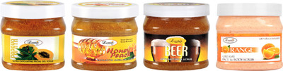 

Luster Gel & Scrub ( Papaya + Honey Peach + Beer + Orange) Scrub(2000 ml)