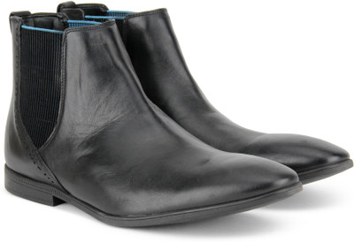 

Clarks Bampton Top Black Leather Boots For Men(Black