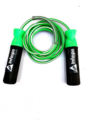 Infaspo Gym Training And Home Exercises Ball Bearing Skipping Rope(Green, Black, Pack of 1) available at flipkart for Rs.145