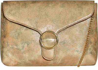 

Caprese Women Evening/Party Gold PU Sling Bag