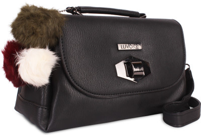 

Luvoksi Women Casual Black Leatherette Sling Bag