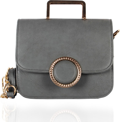 

Voaka Women Casual Grey PU Sling Bag