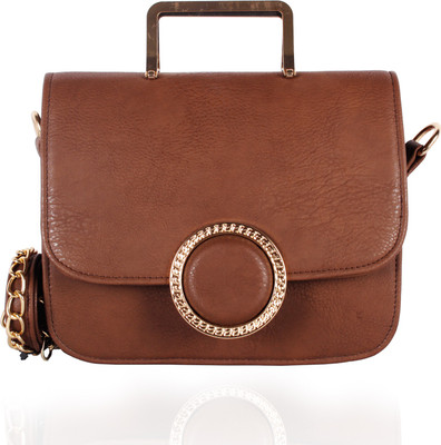 

Voaka Women Casual Brown PU Sling Bag