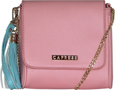 

Caprese Women Evening/Party Pink PU Sling Bag