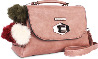 

Luvoksi Women Evening/Party Pink Leatherette Sling Bag