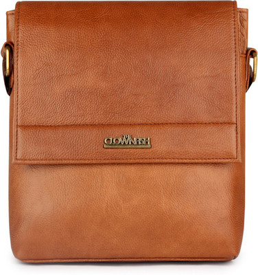 

The Clownfish Men & Women Formal Tan Leatherette Sling Bag