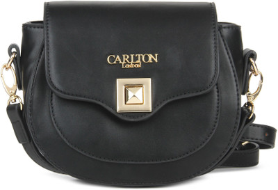 

Carlton London Women Casual Black PU Sling Bag