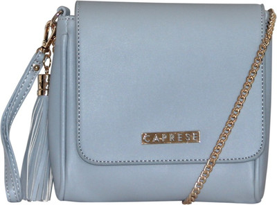 55 OFF on Caprese Women Evening Party Blue PU Sling Bag on