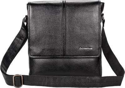 

Cosmus Men & Women Formal Black Genuine Leather Sling Bag