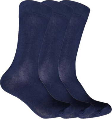 PinKit Men Solid Mid-Calf/Crew(Pack of 3)