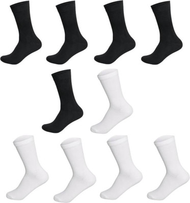 PinKit Men Solid Mid-Calf/Crew(Pack of 10)