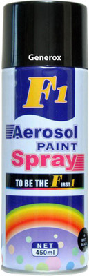 

Generox Multi Purpose Aerosl Spray Paint Gloss Black Black Spray Paint 450 ml(Pack of 1)