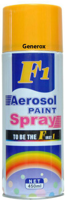 

Generox Multi Purpose Aerosl Spray Paint Yellow Yellow Spray Paint 450 ml(Pack of 1)