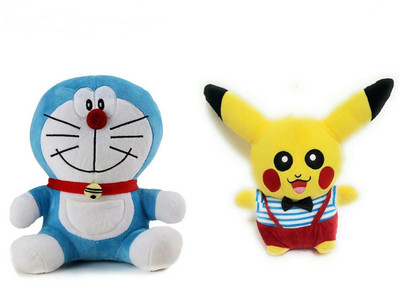

soniya Enterprises doreamon-25cm and pikachu - 30 cm(Blue, Yellow, Multicolor), Blue;multicolor;yellow