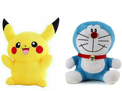 

soniya Enterprises doraemon-25cm and pikachu - 30 cm(Blue, Yellow, Multicolor), Blue;multicolor;yellow
